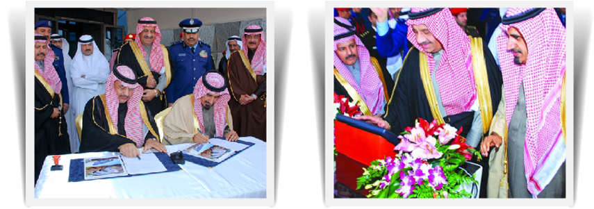 صاحب السمو الملكي الأمير خالد بن سلطان يضع حجر الاساس للمعهد